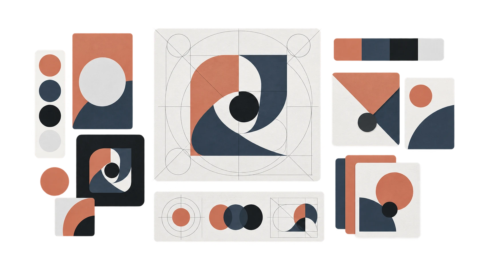 A coordinated identity system with construction grid, palette and modular applications.